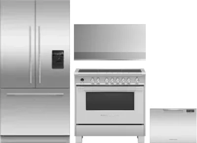 4 Piece Package Includes Refrigerator, Range, Hood And Dishwasher